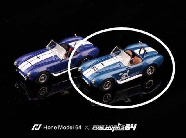 ����  Hone Model 64x FineWorks64 1/64  shelby cobra 427 ������ӡ� ���֥� 98# Blue