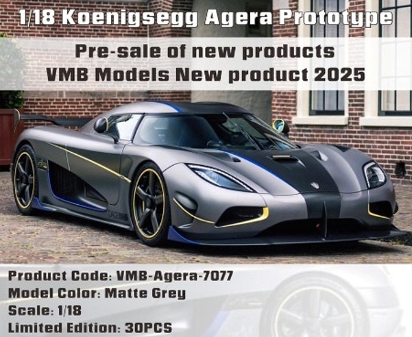 予約 VMB-Agera-7077 VMB 1/18 ケーニグセグ アゲーラ Koenigsegg