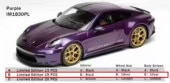 ͽ IM1830PL-B IVY Tailor 1/18 ݥ륷 PORSCHE 911 S/T 992 Purple Black Interior Silver Wheel Silver Stripes 15pcs