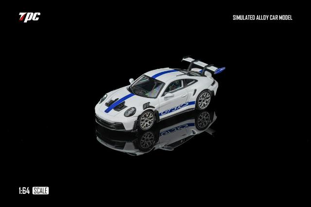新品 TPC 1/64 911 GT3 RS（992） White Blue Latte Art, Boost Gear