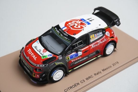 【美品】スパーク CitroenDS3 WRC 1/43 1/43 スパーク S5962 シトロエン C3 WRC メキシコラリー 2018 #11 S