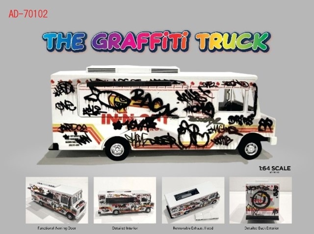 新品 AD-70102 American Diorama 1/64 フードトラック Graffiti Style