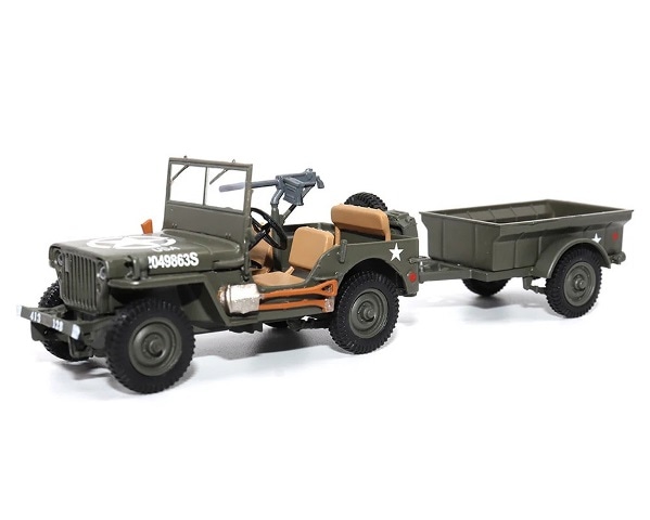 ウィリスMBジープ トレーラー付き 1/6スケール 完成品　ジャンク ROCHOBBY】ROC001PNP C1102 C1031 C1089 1/6 Scale vehicle 1/6