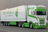 ͽ�� 01-4904 WSI 1/50 �����˥� S �ϥ��饤�� CS20H 6x2 �ĥ��󥹥ƥ� ��¢�ȥ졼�顼��3����  De Mooij SCANIA S HIGHLINE CS20H 6X2 TWIN STEER REEFER TRAILER - 3 AXLE