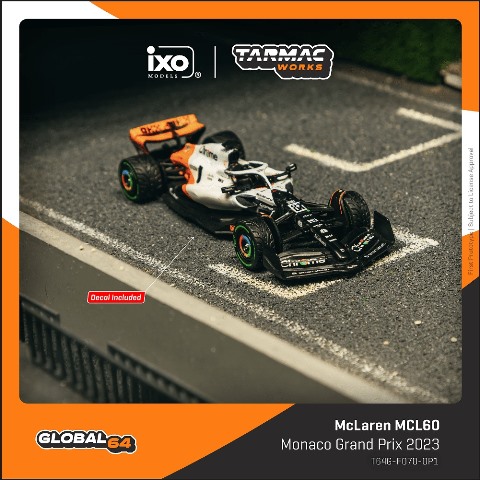 新品 T64G-F070-OP1 Tarmac Works 1/64 マクラーレン McLaren MCL60