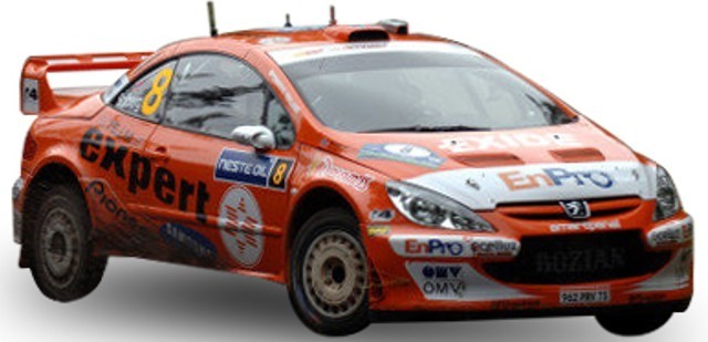 プジョー307 WRC ミニカー 3台セット 1/18 プジョー307 WRC TOTAL #5 ラリージャパン 北海道限定