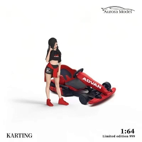 新品特価 AM 1/64 Kart racing doll suit ゴーカート レーシング 女性