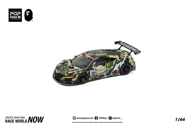 予約 PR640027 BAPE X POP RACE 1/64 ホンダ HONDA NSX GT3