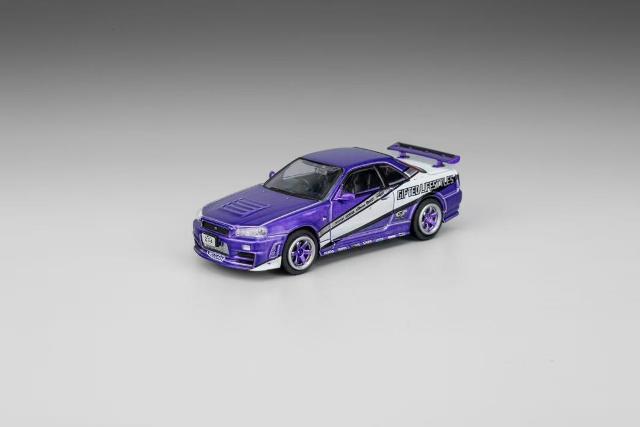 予約 LL-044-234 DM MODEL 1/64 日産 R34 Candy Purple(RHD