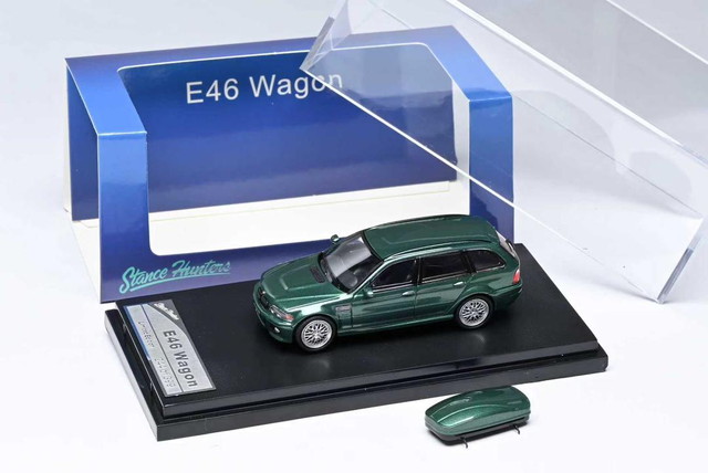 新品 Stance Hunters 1/64 BMW 3 Series Touring (E46) Oxford Green
