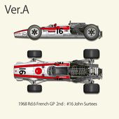 ���� K827 Model Factory Hiro 1/12 �ۥ�� RA301 Ver.A 1968 Rd.6 �ե�� France GP #16 J. �����ƥ����� Fulldetail Kit 