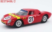 ���� BEST9486/2 �٥��ȥ�ǥ� 1/43 �ե��顼�� FERRARI 250 LM �������GP 1964 ͥ���� #21 Lucien Bianchi 