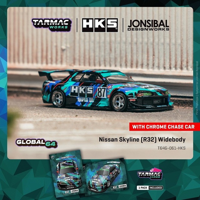HKS SKYLINE ミニカー Kyosho Mini-Z AWD HKS SKYLINE GT-R R32 1993 #87 w/KT-531P