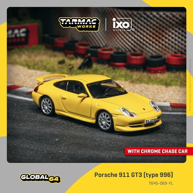 新品 T64G-069-YL Tarmac Works 1/64 ポルシェ Porsche 911 GT3 (type