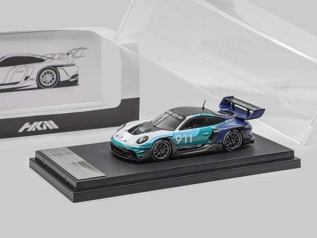 予約 HKM 1/64 ポルシェ 911 (992) GT3 R Rennsport Blue-White, Boost