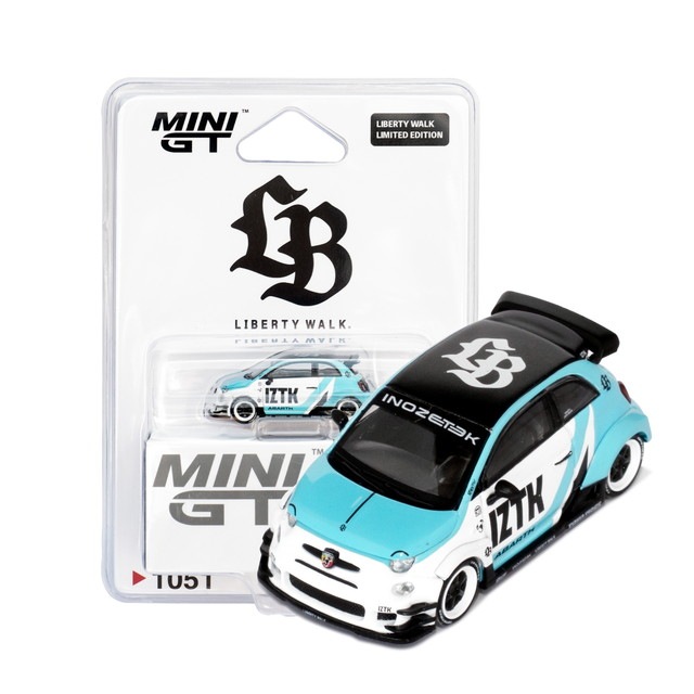 予約 MC221-WHSB TSM MINI-GT 1/64 Abarth 595 LB-WORKS x Abas