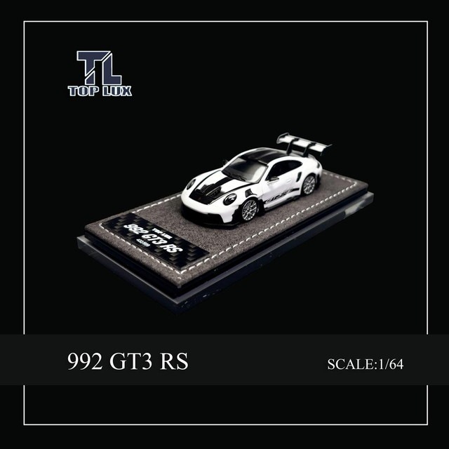 予約 TOP LUX 1/64 ポルシェ Porsche 992GT3RS ホワイト, Boost Gear