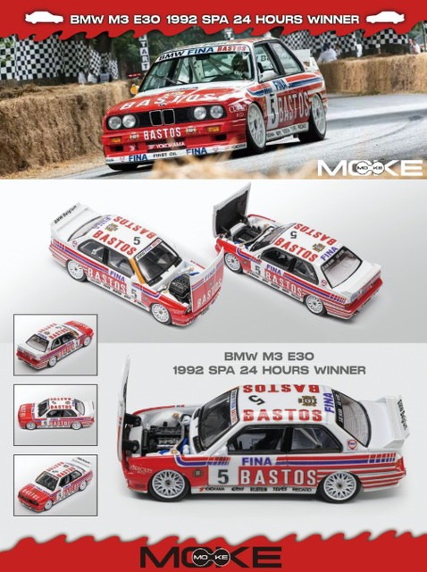 新品 MOKE 1/64 BMW E30 M3 DTM 1992 SPA 24 HOURS WINNER #5, Boost