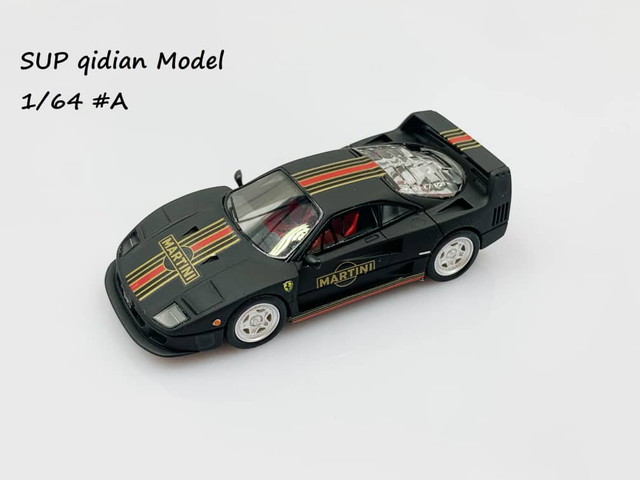 新品 Sup Qidian Model 1/64 F40 (F120) Matt Black Martini, Boost
