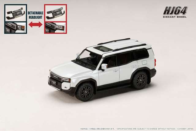 角目 プラチナホワイトパールマイカ ランクル250 色見本1/30(非売品) ランクル250ミニカー 角目×プラチナホワイトパールマイカ