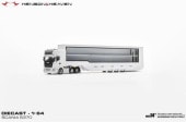 ͽ��  HH Model 1/64 �����˥� �ȥ�󥹥ݡ����� �ȥ졼�顼 �Ѻܼ� Side Gull-Wing Door Trailer White