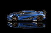 ����  SC Models 1/64 �����˥����� Koenigsegg RS Blue Carbon