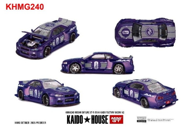 MINI GT R34 限定モデル 予約 KHMG240 TSM MINI-GT 1/64 日産 Nissan スカイライン GT-R R34