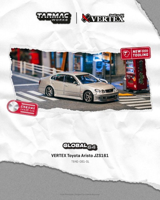 新品 T64G-081-SL Tarmac Works 1/64 トヨタ VERTEX Toyota Aristo