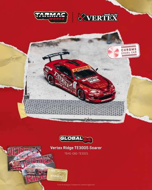 d*2様 【未開封】 タイガーテイルズ「YOUNG AND CRAZY」 予約 T64G-080-TE3005 Tarmac Works 1/64 Vertex Ridge TE3005 Soarer