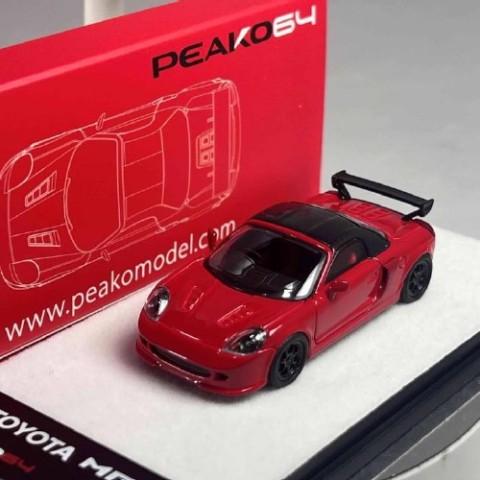 新品 PE64902 ピーコ 1/64 トヨタ Toyota MR-S 1999 レッド/カーボン