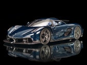 ͽ�� F181-152 �ե���ƥ������� 1/18 �����˥����� Koenigsegg Jesko Absolut In Blue Tinted Carbon ����������100��