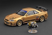 ͽ IG3799 ˥åǥ 1/18  TOP SECRET 34GT-R ( BNR34 ) Gold With Engine ȥåץå RB26 󥸥 ° Web