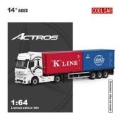ͽ CC646738-40WH Cool Car 1/64  ƥʥȥå Actros Container Truck White