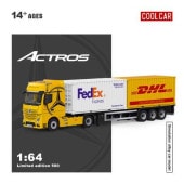 ͽ CC646738-40YE Cool Car 1/64  ƥʥȥå Actros Container Truck Yellow