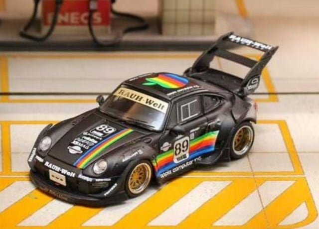 予約 SW Street Weapon 1/64 RWB 993 Matte Black Apple Racetrack