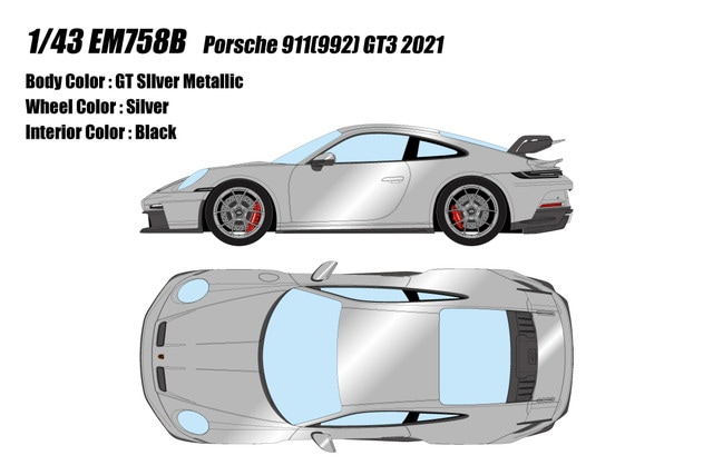 予約 EM758B メイクアップ/アイドロン 1/43 ポルシェ 911 (992) GT3