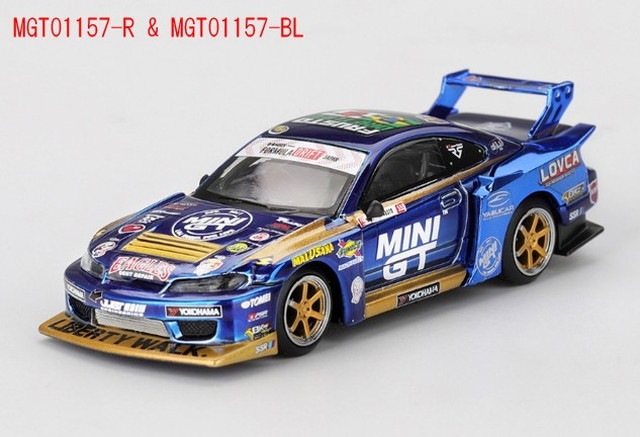 新品 MGT01157-BL TSM MINI-GT 1/64 日産 Nissan シルビア (S15) LB