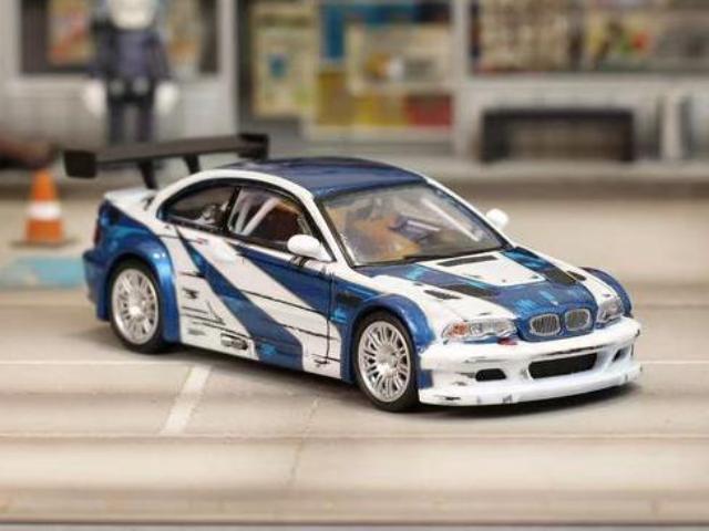 新品 Ghost Player 1/64 BMW E46 M3 GTR White Blue, Boost Gear