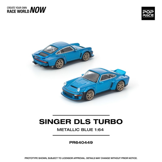 ͽ PR640449 POP RACE 1/64 󥬡 SINGER DLS TURBO METALLIC BLUE 