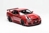 ͽ M83426 ⡼إå 1/18 Nissan Skyline GT-R (R34) CUSTOMIZED VERSION Active Red with Livery