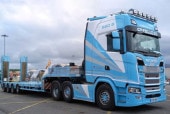 ͽ�� 01-5147 WSI 1/50  SCANIA Cepelludo  S HIGHLINE CS20H 6X2 TWIN STEER SEMI LOW LOADER WITH RAMPS - 4 AXLE �����˥� S �ϥ��饤�� CS20H 6��2 �ĥ��󥹥ƥ� ���ߥ������������ʥ����ա�4��������