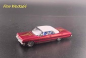 ͽ��  Fine Works64 1/64 ���ܥ졼 ����ѥ� Impala West Coast Bouncing Cars Transparent Red