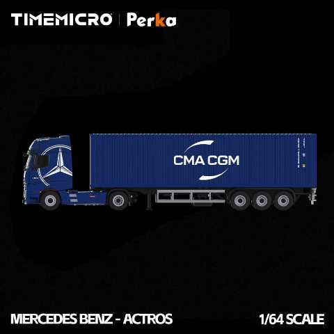予約 Time Micro TM x Perka 1/64 Actros Container Truck コンテナ
