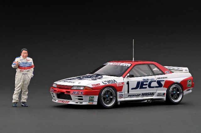 ͽ�� IG3141 �����˥å�����ǥ� 1/18 ���� JECS SKYLINE (#1) 1992 JTC With Mr. Hasemi 