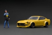 ���� IG3109 �����˥å�����ǥ� 1/18 ���� Nissan Fairlady Z (S30) STAR ROAD Yellow Metallic With Mr. Inoue 