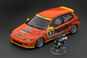 ���� IG3048 �����˥å�����ǥ� 1/18 �ۥ�� Honda CIVIC (EG6) Orange ZERO FIGHTER With Engine 