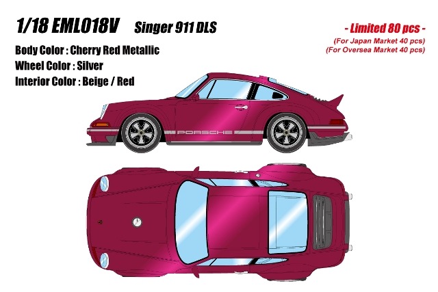 ͽ�� EML018V �ᥤ�����å�/�����ɥ��� 1/18 ���󥬡� Singer 911 DLS �����꡼��åɥ᥿��å�