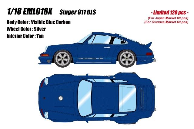 ͽ�� EML018X �ᥤ�����å�/�����ɥ��� 1/18 ���󥬡� Singer 911 DLS �������֥�֥롼�����ܥ�