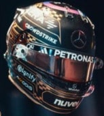 ͽ�� 5HF236 ���ѡ��� 1/5 Helmet ��륻�ǥ� AMG PETRONAS F1 Team - G. ��å��� - �饹�٥��� Las Vegas GP 2025 