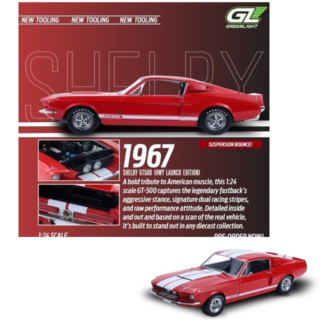 予約 HWY-12400 Highway61 1/24 1967 Shelby GT500 - Candy Apple Red